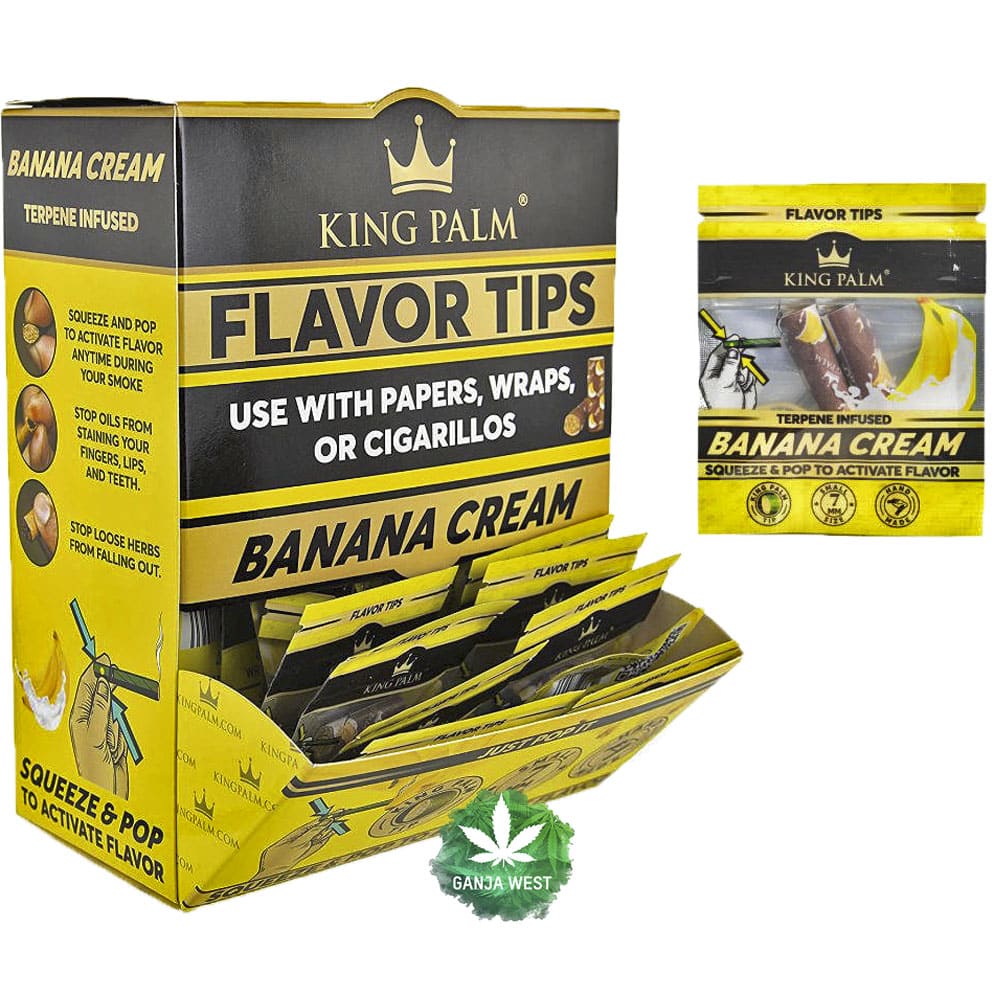 King Palm Banana Cream Flavor Tip Terps Ganja West Online Dispensary