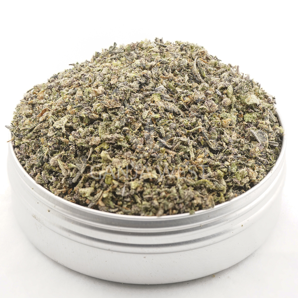 buy-weed-online-dispensary-ganja-west-shake-trim-aaaa-biscotti-jar Shake - Biscotti - AAAA Ounce (28 Grams) - Image 1