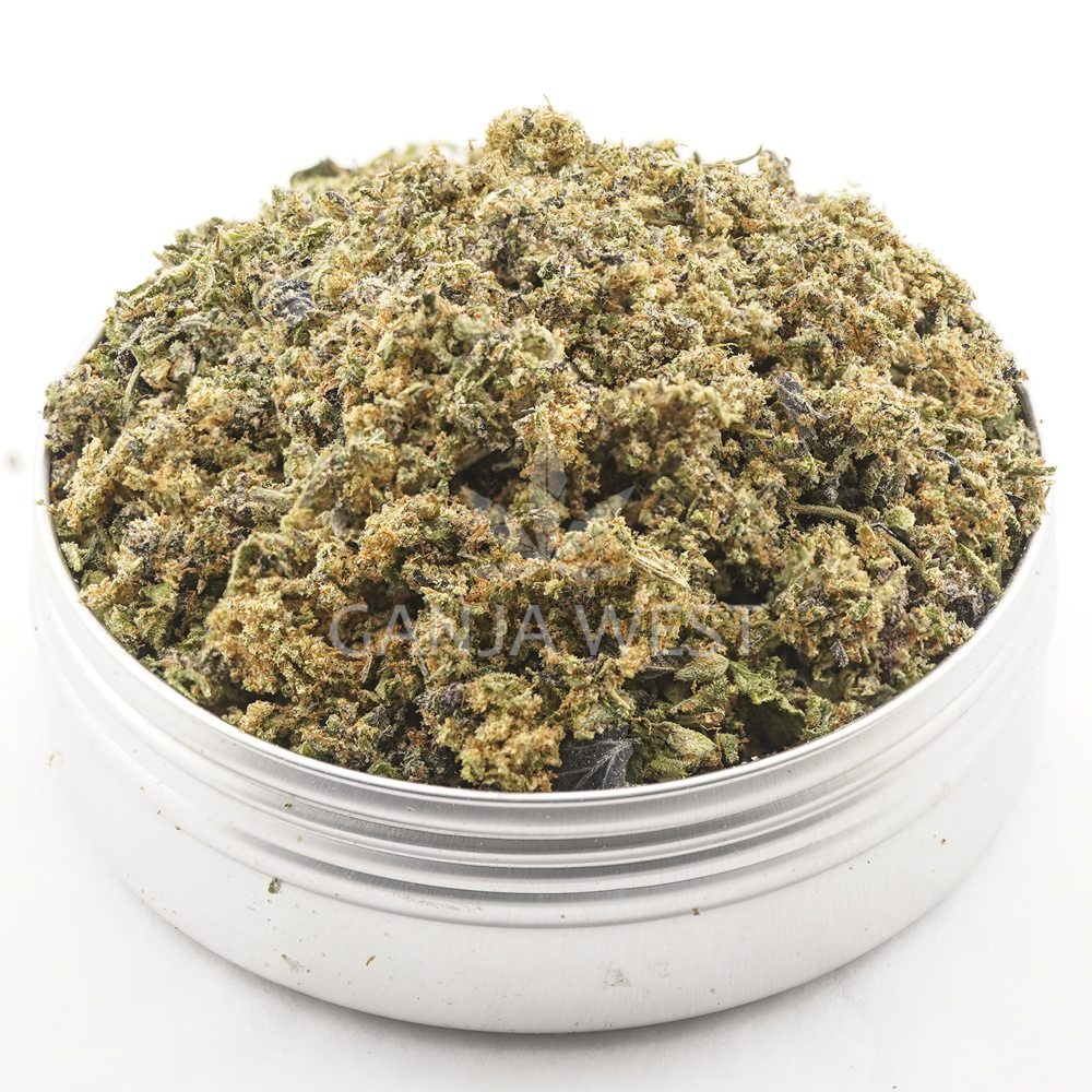 buy-weed-online-dispensary-ganja-west-shake-trim-aaaa-blue-dream-jar Shake - Blue Dream - AAAA Ounce (28 Grams) - Image 1