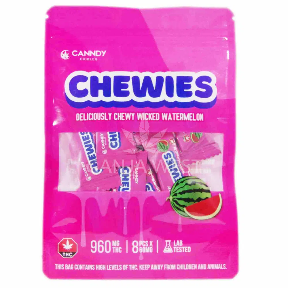 buy-weed-online-dispensary-ganja-west-canndy-edibles-chewies-watermelon-960mg-thc Canndy Edibles - Chewies - Watermelon (960MG THC) - Image 1