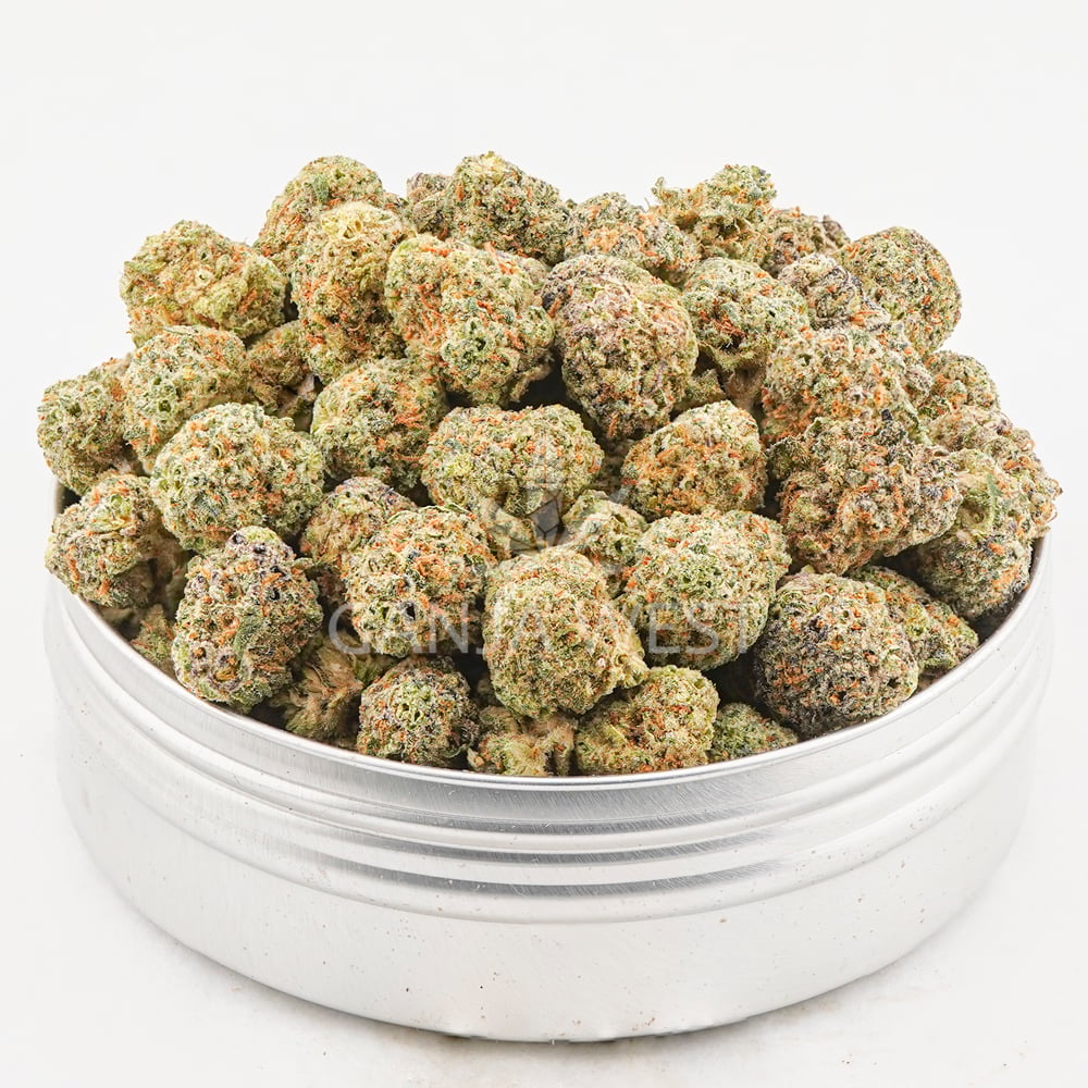 buy-weed-online-dispensary-ganja-west-bubba-slaps-aa-popcorn-jar Bubba Slaps AA Popcorn - Indica - Image 1