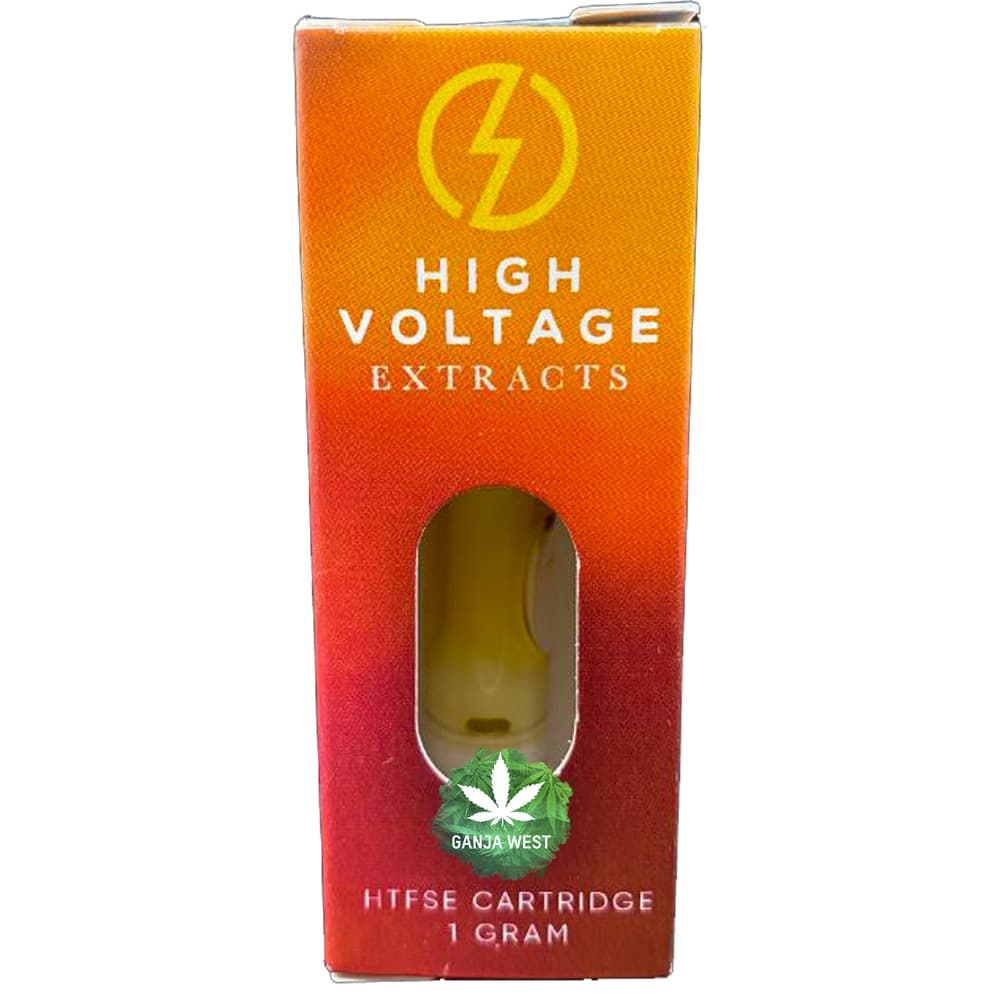 High Voltage - HTFSE Cartridge - Lemon Cake - Sativa - Ganja West