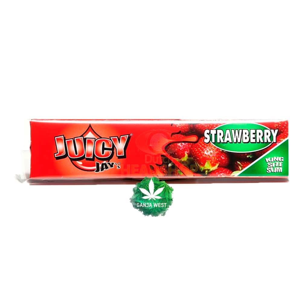 Juicy Jay's - Strawberry Flavored Rolling Paper - King Size - Ganja West