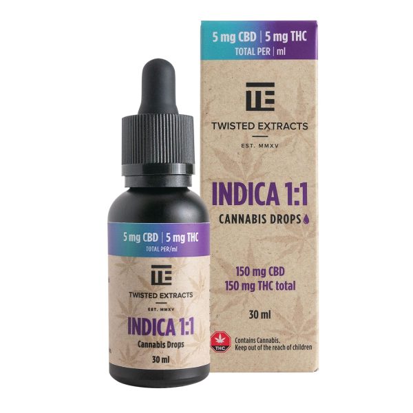 Twisted Extracts - Indica 1:1 Oil Drops - 30ml