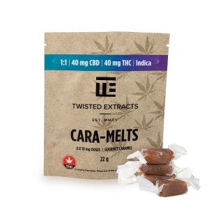 Twisted Extracts - 1:1 THC/CBD Cara-Melts - 40MG - Indica