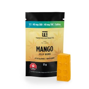 Twisted Extracts - 1:1 THC/CBD Mango Gummies - 40MG
