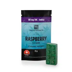 Twisted Extracts - THC Raspberry Gummies - 80MG - Indica