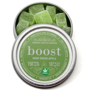 Boost – Sour Green Apple Gummies - 150mg THC