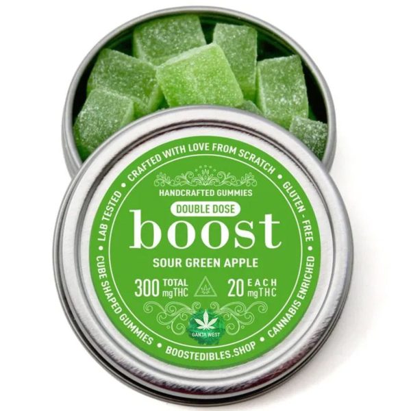 Boost – Sour Green Apple Gummies - 300MG THC