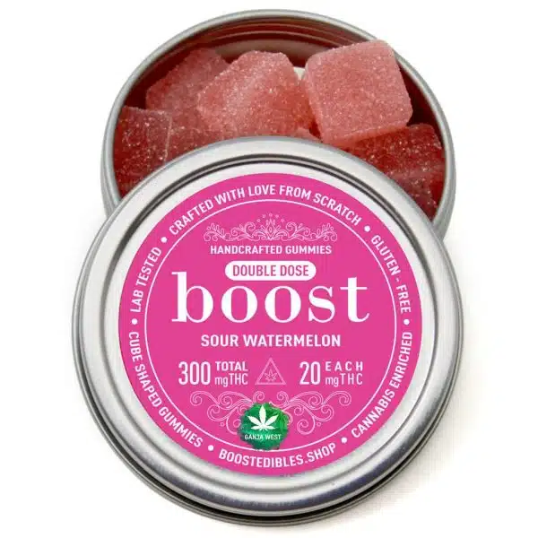 Boost – Sour Watermelon Gummies - 300MG THC