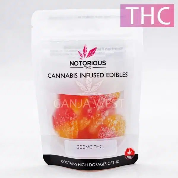 Notorious - THC Peach Gummies - 25mg (200MG)