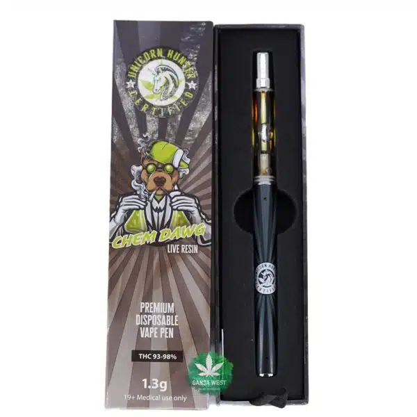 Unicorn Hunter - Chemdawg (Live Resin) - THC Disposable Pens