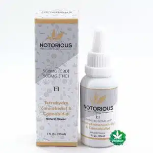 Notorious - 1:1 THC/CBD Tincture - 30ml (1000MG)