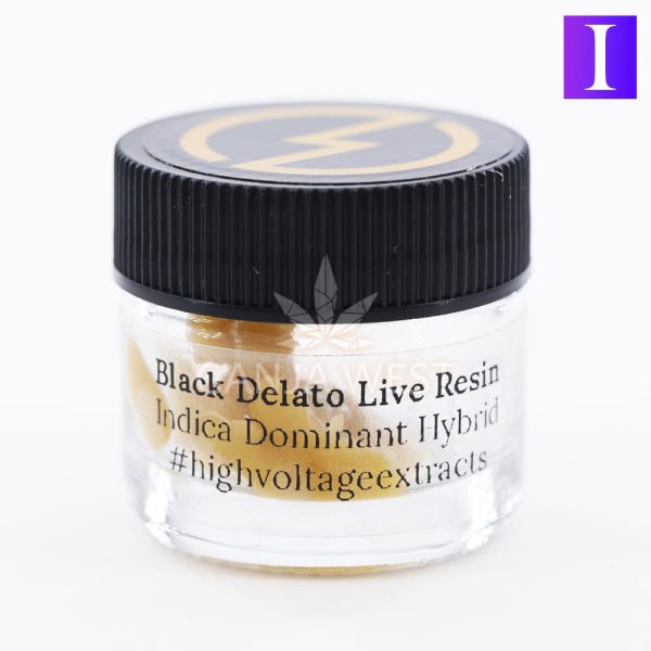 black delato high voltage live resin jar