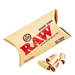 raw pre rolled wide tips single