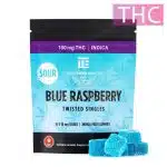 Twisted Extracts – THC Singles Sour Blue Raspberry – 160MG – Indica