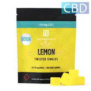 Twisted Extracts – CBD Singles Sour Lemon – 160MG