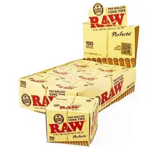 RAW - Perfecto Pre-Rolled Cone Tips Box 100 Pack