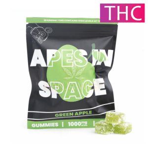 Apes In Space - Green Apple Gummies - 1000 MG THC
