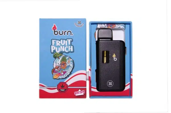 Burn – Fruit Punch - Sativa - THC Disposable Pens (3 Grams)