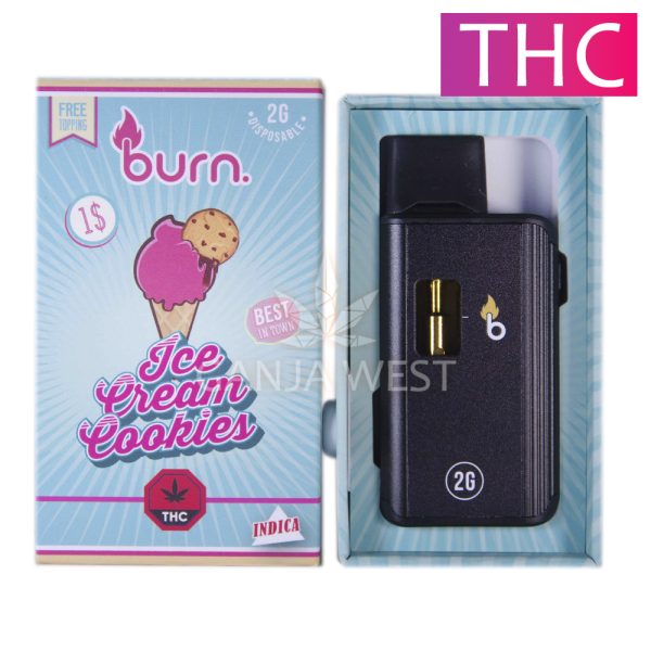 Burn – Ice Cream Cookies - Hybrid - THC Disposable Pen (2 Grams)