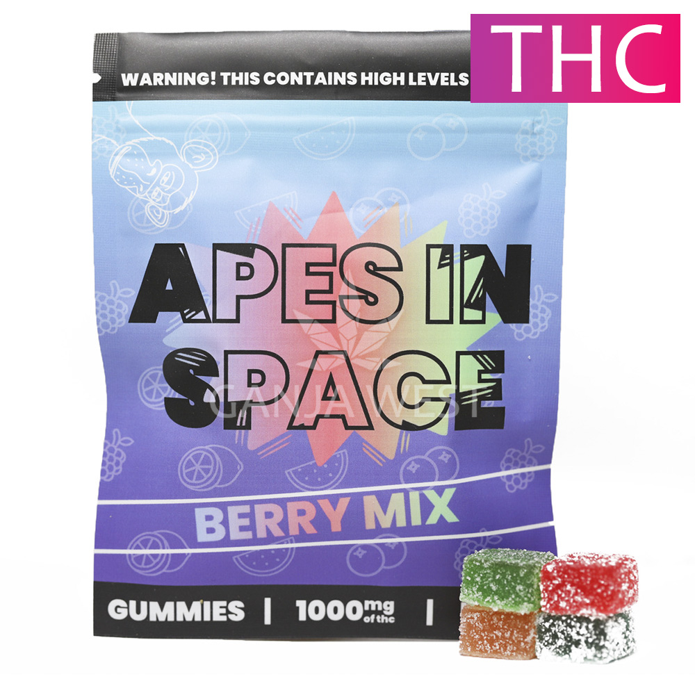 Apes In Space - Berry Mix Gummies - 1000 MG THC