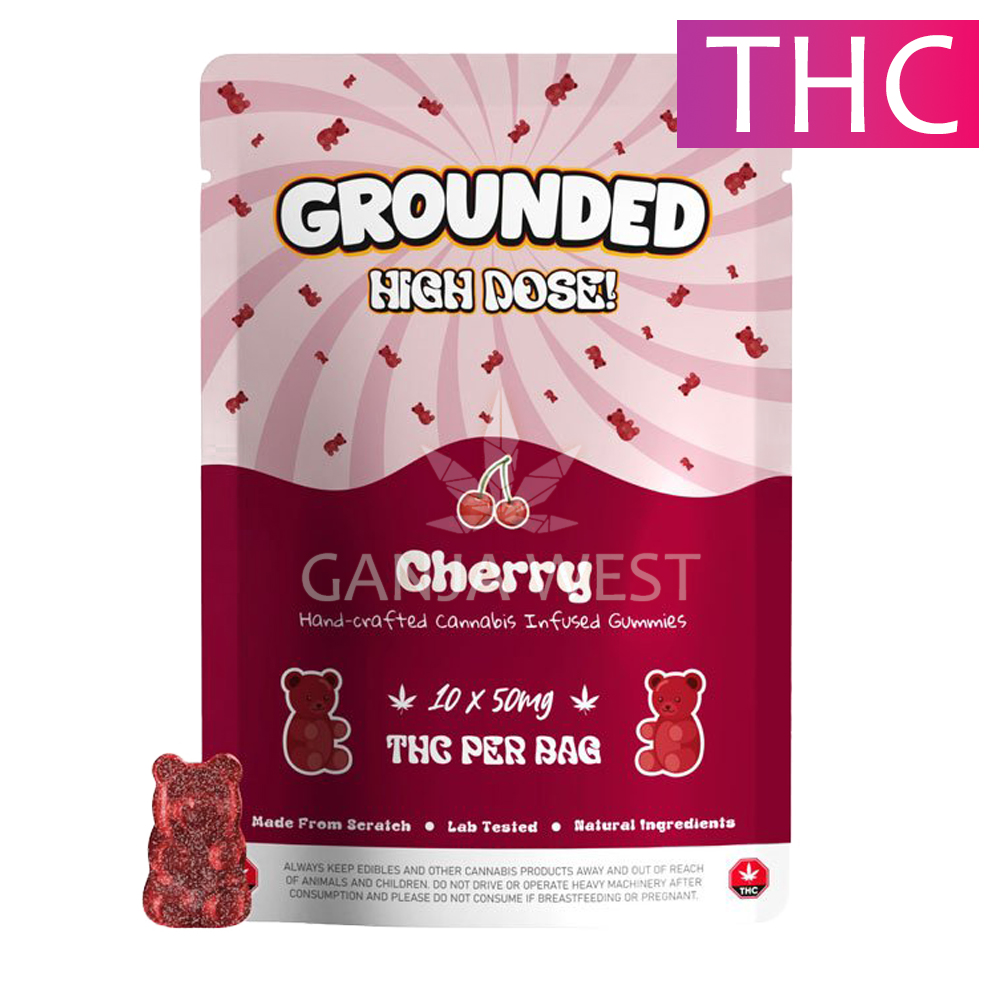 Grounded High Dose - Cherry THC Gummies - 500 MG