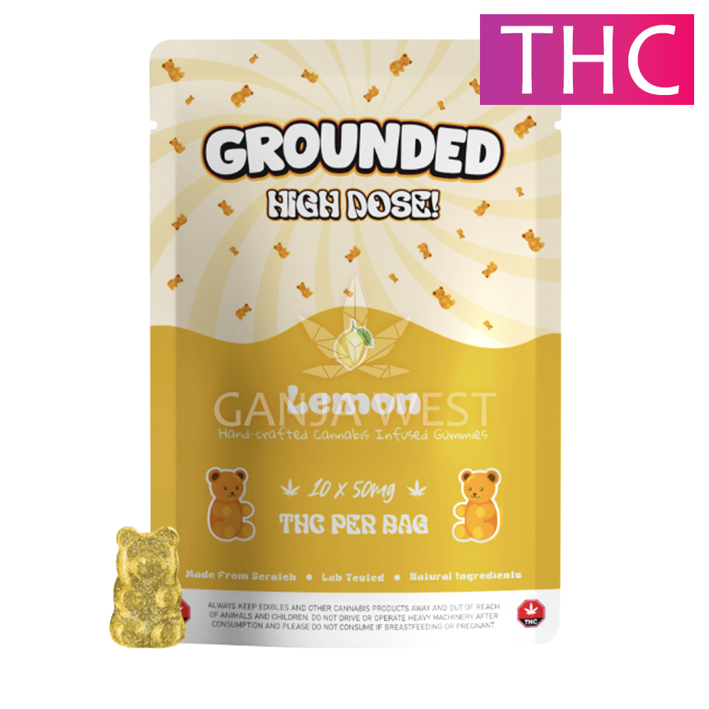 Grounded High Dose - Lemon THC Gummies - 500 MG