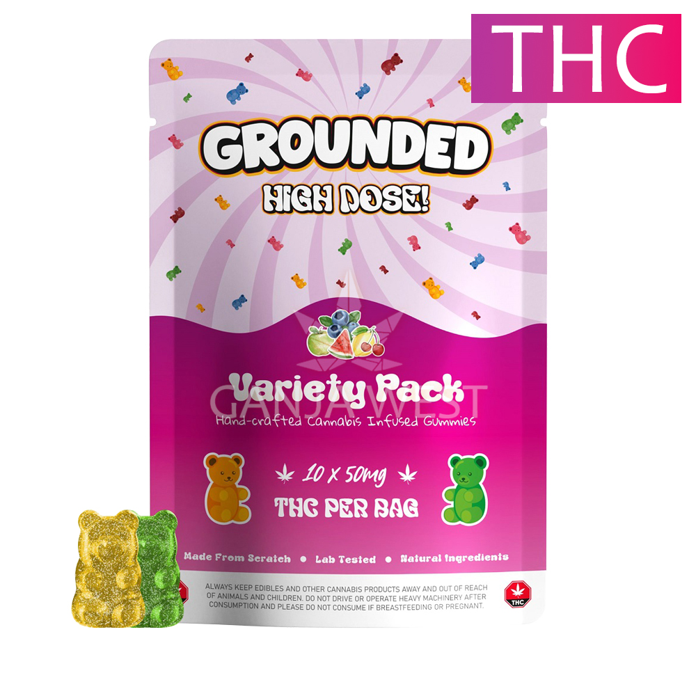 Grounded High Dose - Variety Pack THC Gummies - 500 MG