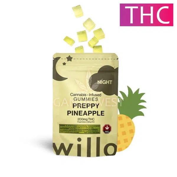 Willo - Preppy Pineapple Gummies - 200MG THC (Night)